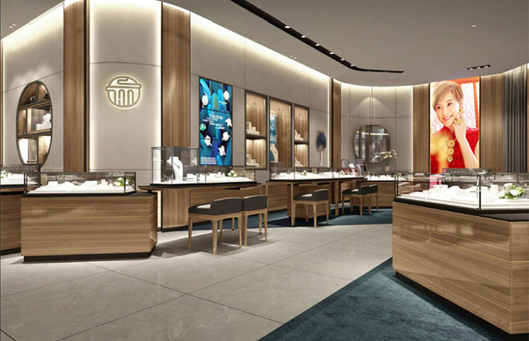 老廟黃金首飾新logo設(shè)計，外圓內(nèi)方的中式韻味logo設(shè)計