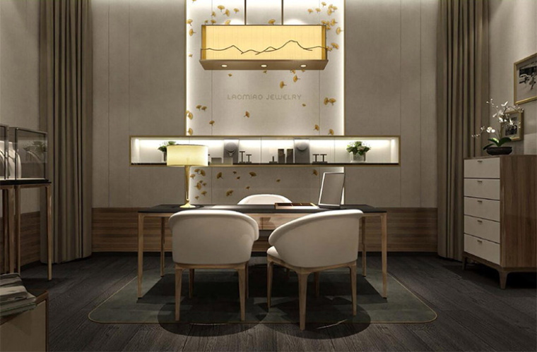 老廟黃金首飾新logo設(shè)計，外圓內(nèi)方的中式韻味logo設(shè)計