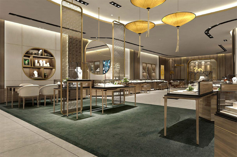 老廟黃金首飾新logo設(shè)計，外圓內(nèi)方的中式韻味logo設(shè)計