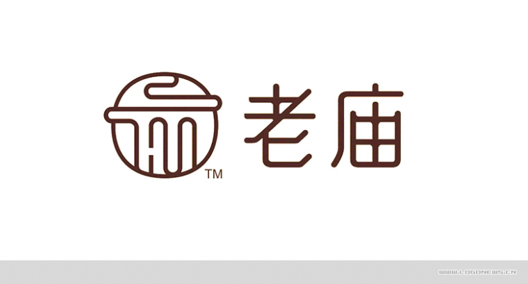 老廟黃金首飾新logo設(shè)計，外圓內(nèi)方的中式韻味logo設(shè)計