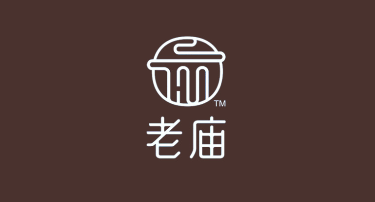 老廟黃金首飾新logo設(shè)計，外圓內(nèi)方的中式韻味logo設(shè)計