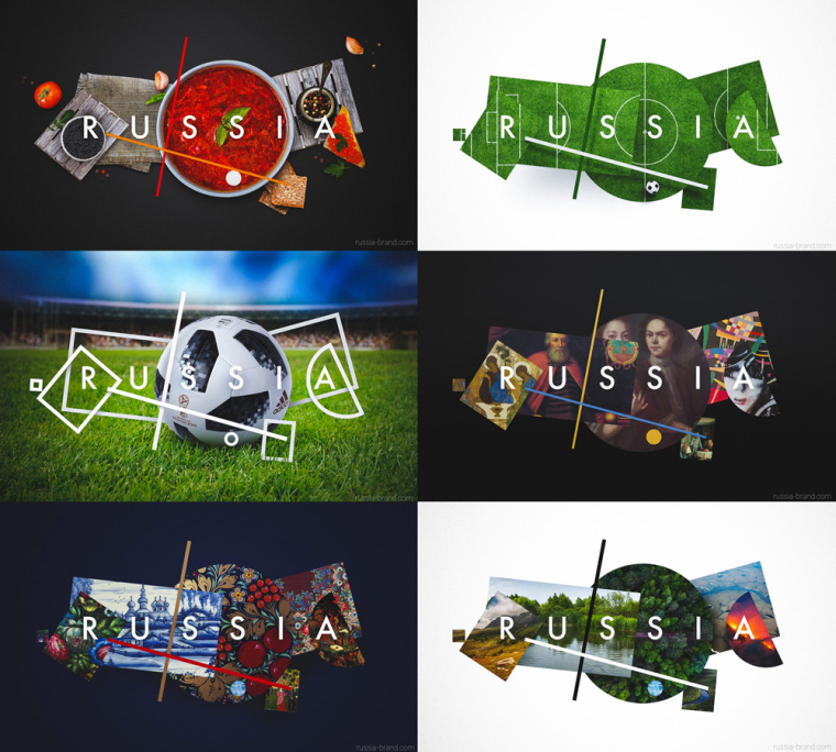 俄羅斯國家旅游品牌logo設(shè)計品牌VI形象設(shè)計，幾何俄羅斯地圖logo設(shè)計