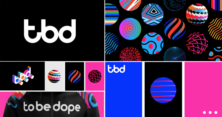 大膽絢麗品牌形象設計-TBD品牌視覺形象設計”熒光色彩“