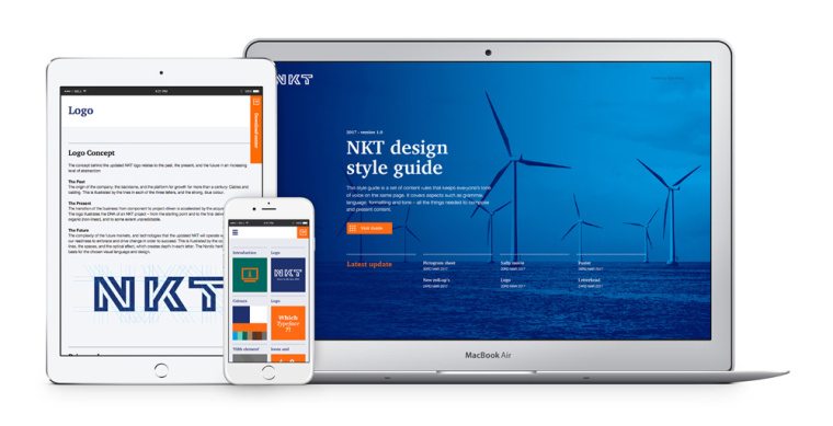 NKT 電線電纜企業品牌形象設計標志設計VI設計，線條連接工業設計風格