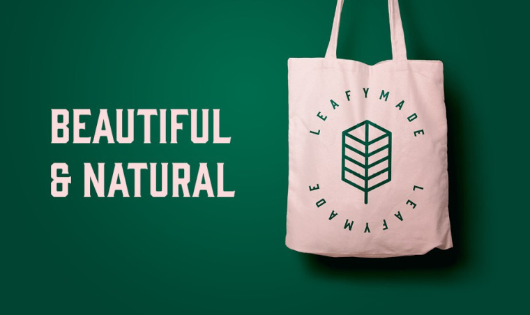 Leafymade有機(jī)農(nóng)業(yè)公司“一片樹葉”創(chuàng)意logo設(shè)計(jì)，源自自然美麗的設(shè)計(jì)