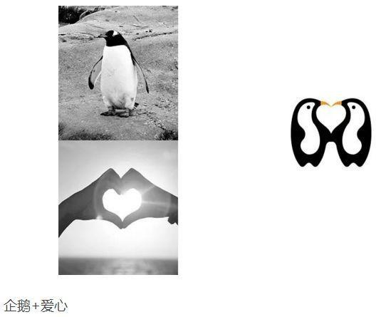 企鵝+愛心logo設(shè)計(jì)
