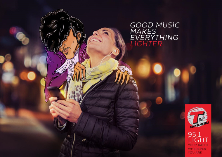 巴西Transamerica 電臺平面創意廣告設計“美好的音樂使一切變得輕松”