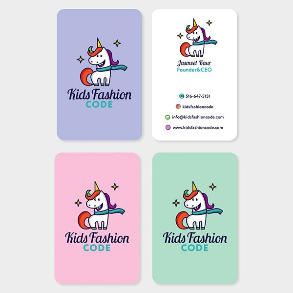 孩子們的時尚代碼兒童童裝名片設計-尚略上海設計公司欣賞