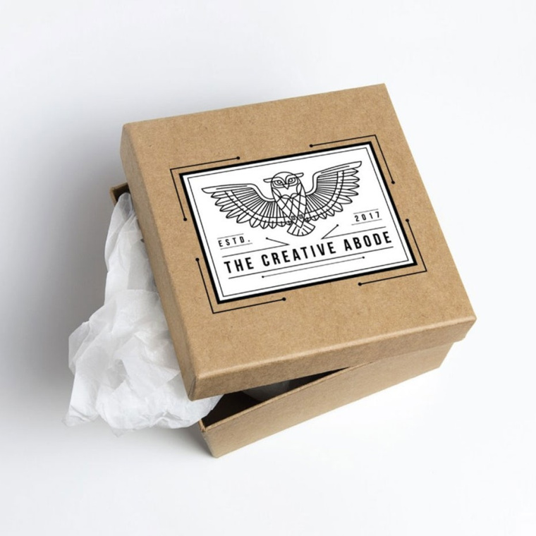 Whooo電子商務家居用品商店貓頭鷹幾何標志logo設計