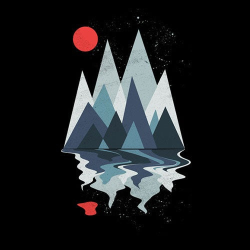 t恤幾何山圖形元素設計