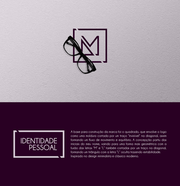 Michele Lopes個人品牌形象VI設(shè)計logo設(shè)計，極簡與現(xiàn)代主義融合的對角線切割創(chuàng)意