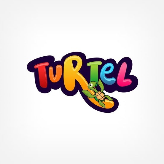 Turtel logo設計烏龜滑下了字母“R”