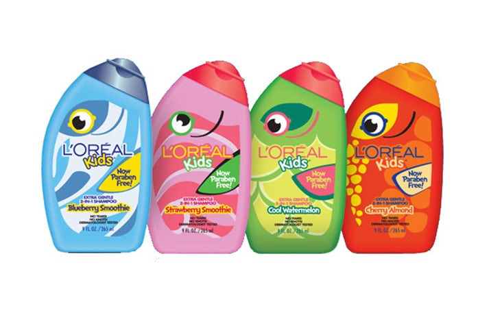 多彩顏色-歐萊雅兒童洗發水的包裝