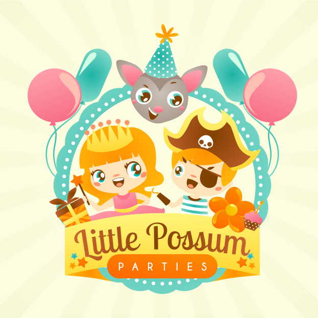 兒童派對公司Little Possum 品牌logo設計