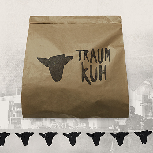 Traumkuh 咖啡店手繪山羊logo設計-上海設計公司欣賞