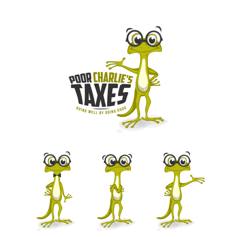 戴眼鏡的蜥蜴的一個被說明的吉祥物標志設計