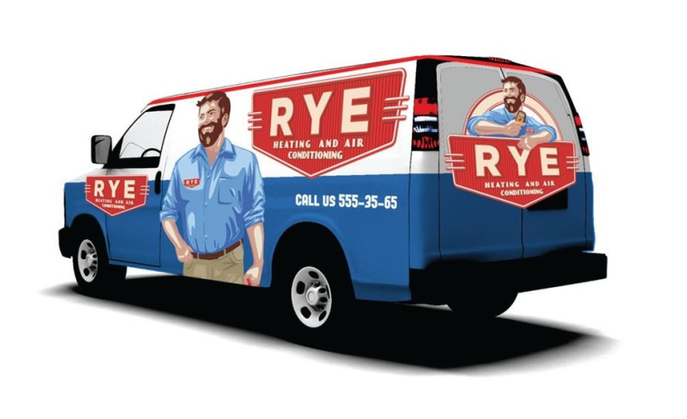 可靠的工人人物標志設計