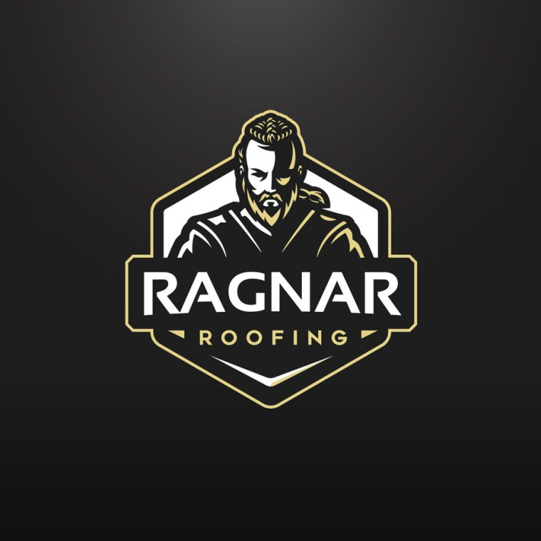 堅強的屋頂人物標志設計