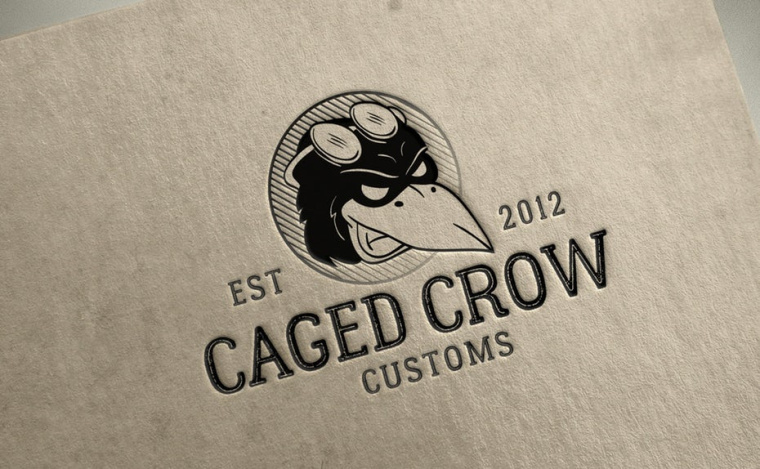 顯示烏鴉字符的吉祥物標志設計