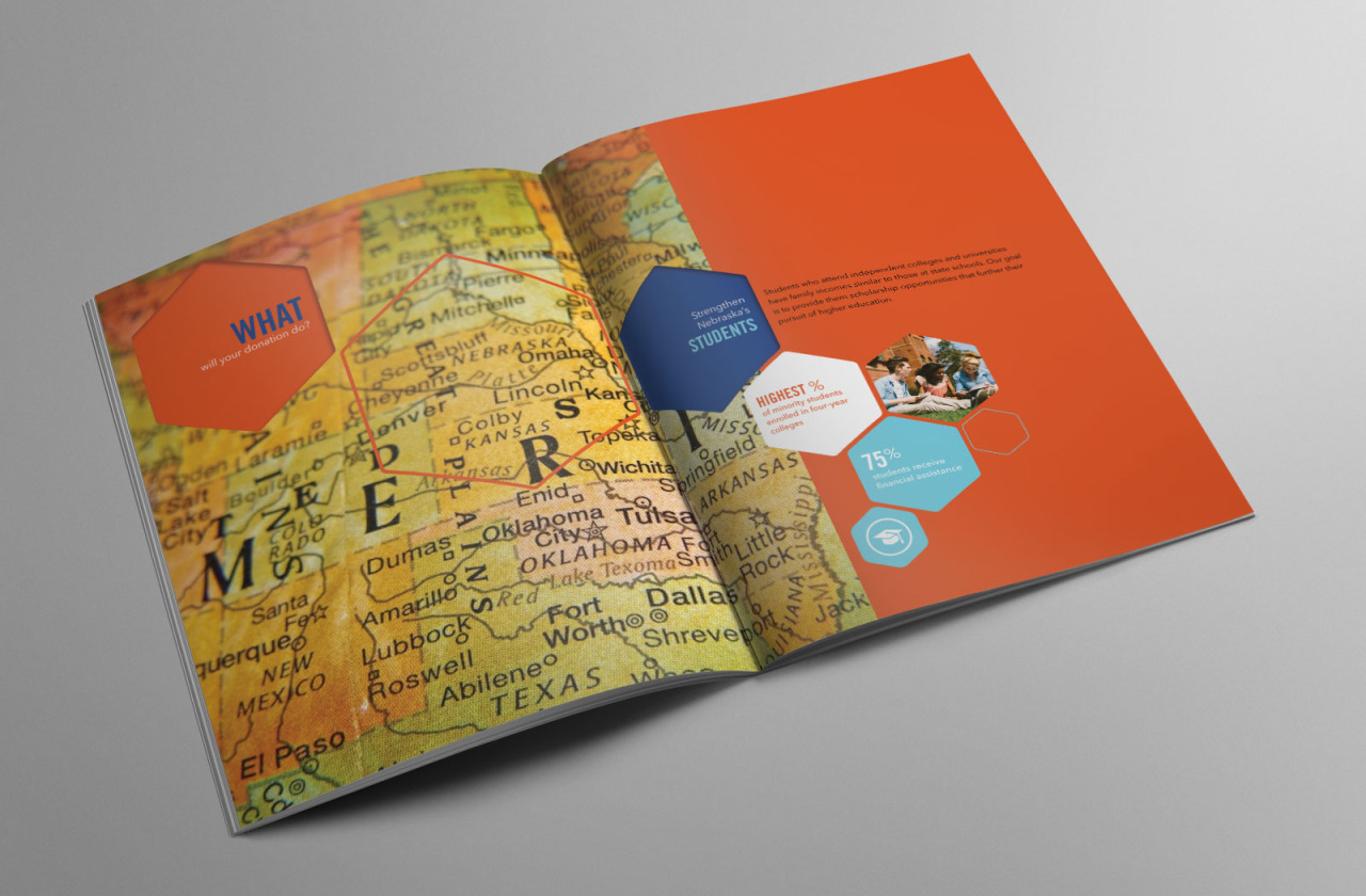 獨立學院基金會NICF宣傳畫冊設計，“蜂窩圖形”帶來的美與節奏感