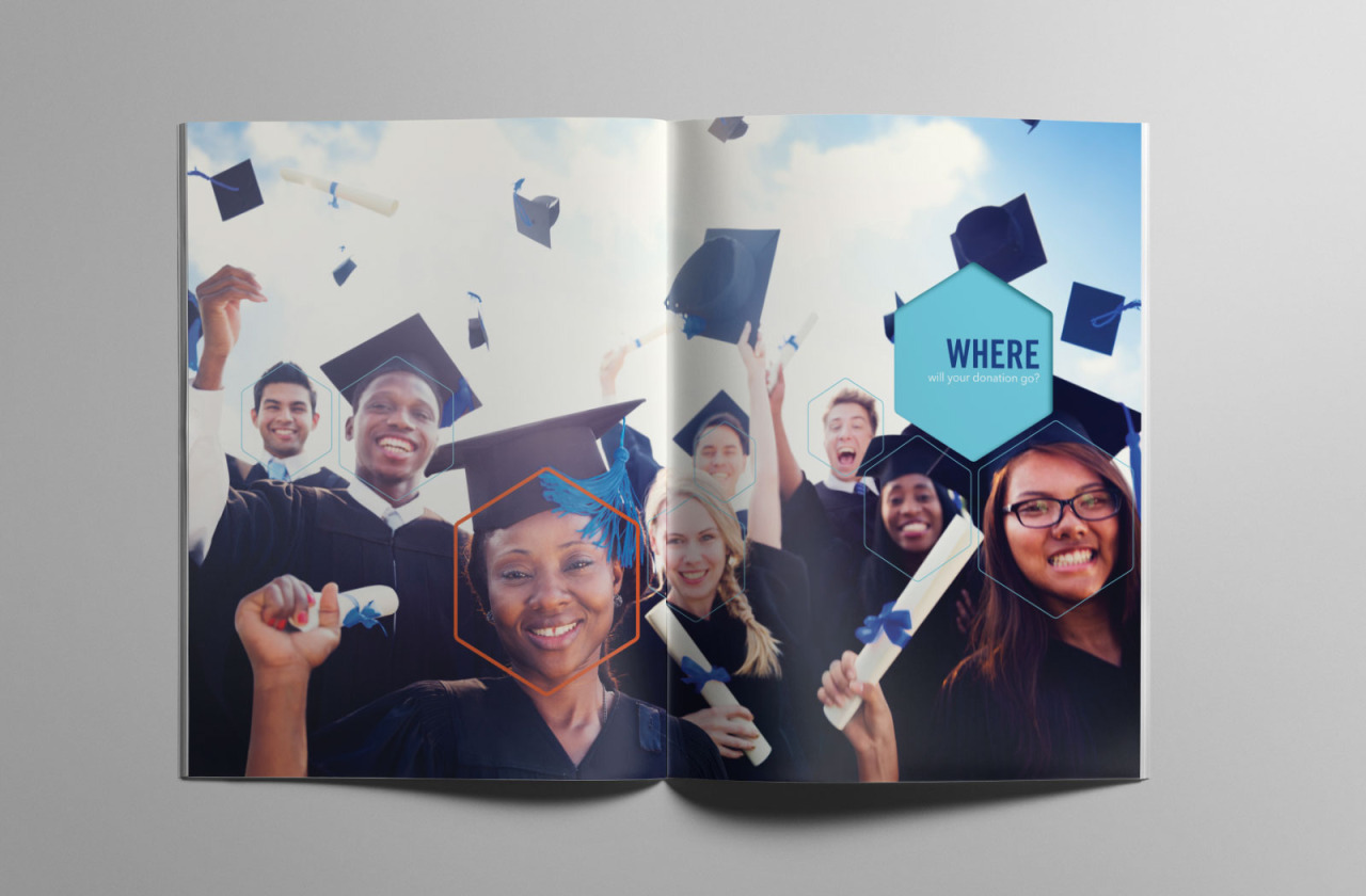 獨立學院基金會NICF宣傳畫冊設計，“蜂窩圖形”帶來的美與節奏感