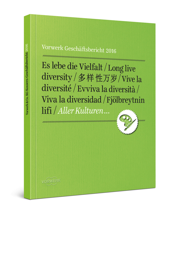 德國福維克（Vorwerk）年度報告宣傳畫冊設計“多樣性萬歲”