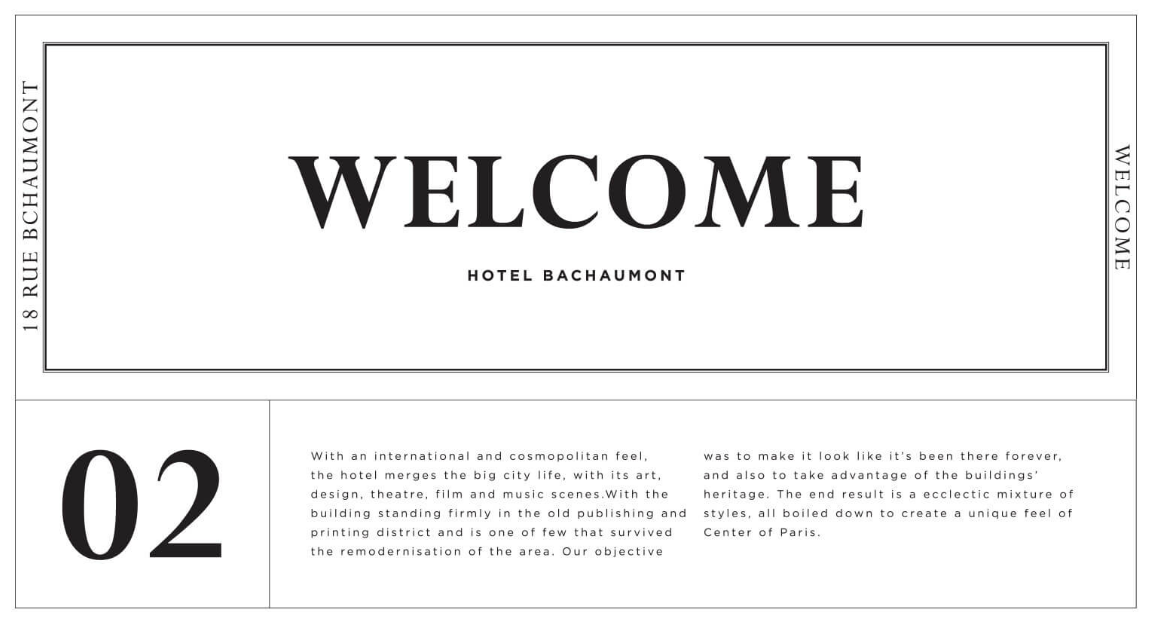 BACHAUMONT巴黎酒店品牌VI設計與logo設計，尊貴奢華的巴黎藝術風格