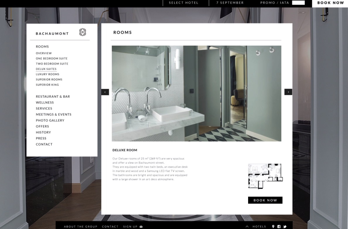 BACHAUMONT巴黎酒店品牌VI視覺形象識別設計與logo設計