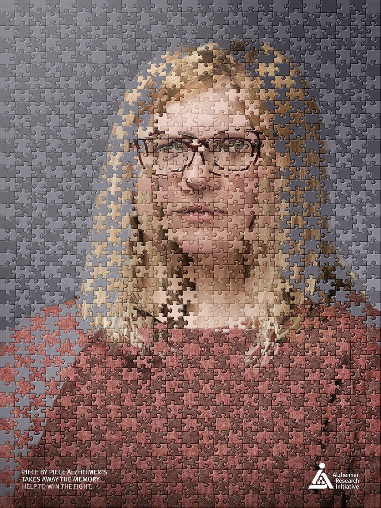 阿爾茨海默氏癥公益創意平面廣告設計“記住我”