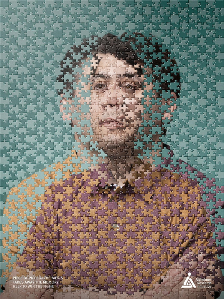 阿爾茨海默氏癥公益創意平面廣告設計“記住我”
