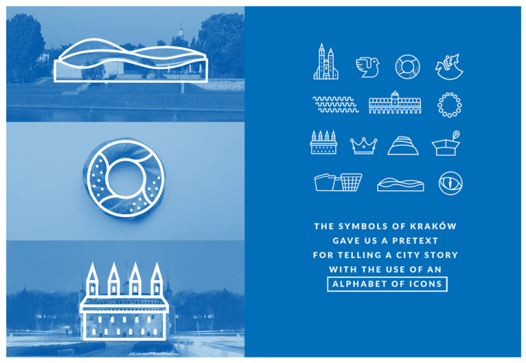 Kraków城市新品牌形象VI設(shè)計(jì)logo設(shè)計(jì)，從城市地圖中抽取的形狀