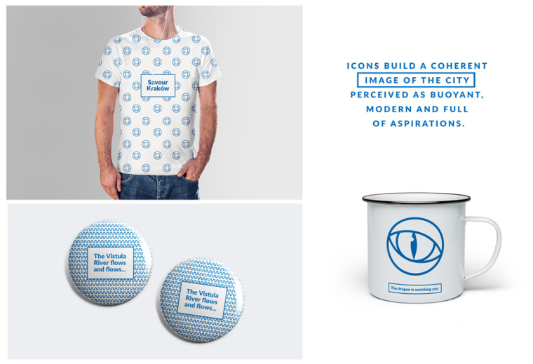 Kraków城市新品牌形象VI設(shè)計(jì)logo設(shè)計(jì)，從城市地圖中抽取的形狀