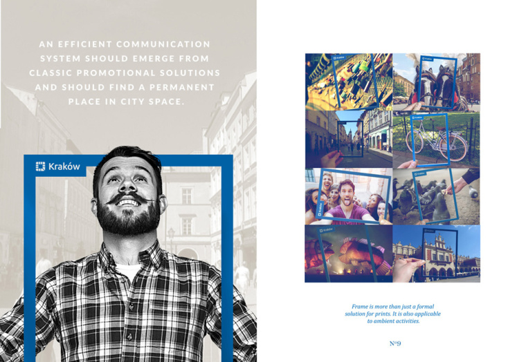 Kraków城市新品牌形象VI設(shè)計(jì)logo設(shè)計(jì)，從城市地圖中抽取的形狀