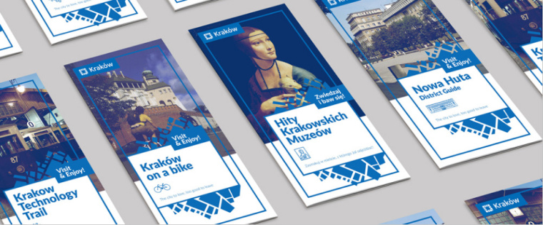 Kraków城市新品牌形象VI設(shè)計(jì)標(biāo)志logo設(shè)計(jì)，從城市地圖中抽取的形狀