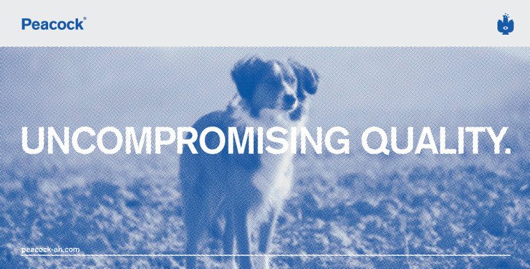 Peacock獸醫藥物品牌形象VI設計logo設計，孔雀的矢量化圖案