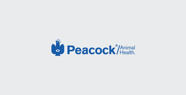 Peacock獸醫藥物品牌形象VI設計logo設計，孔雀的矢量化圖案