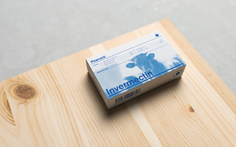 Peacock獸醫藥物品牌形象VI設計logo設計，孔雀的矢量化圖案