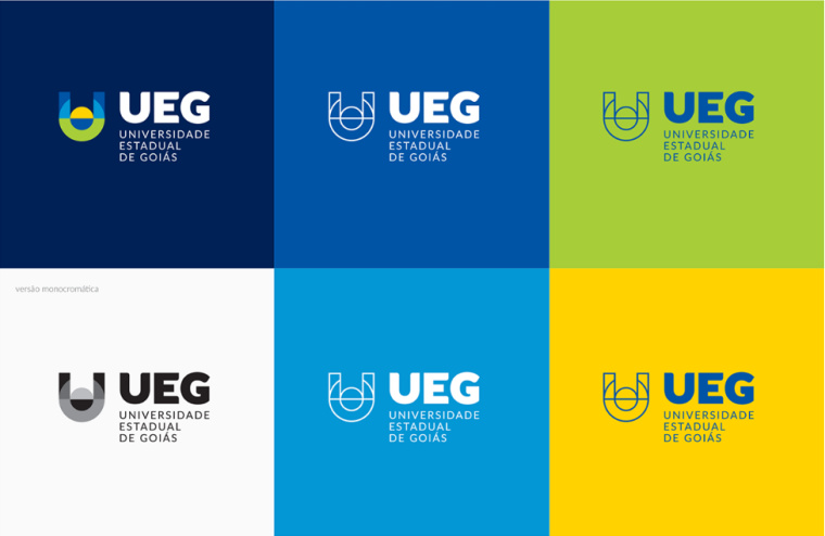 UEG戈亞斯州州立大學VI設(shè)計視覺識別形象設(shè)計-幾何字母u+圓形風格設(shè)計