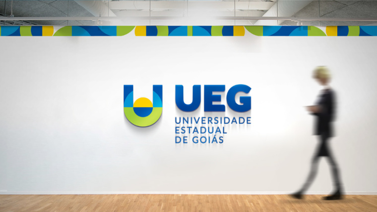 UEG戈亞斯州州立大學學校VI設(shè)計視覺識別形象設(shè)計-幾何字母u+圓形矩形設(shè)計