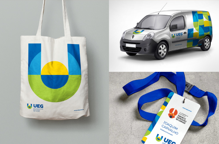 UEG戈亞斯州州立大學學校VI設(shè)計視覺識別形象設(shè)計-幾何字母u+圓形矩形設(shè)計