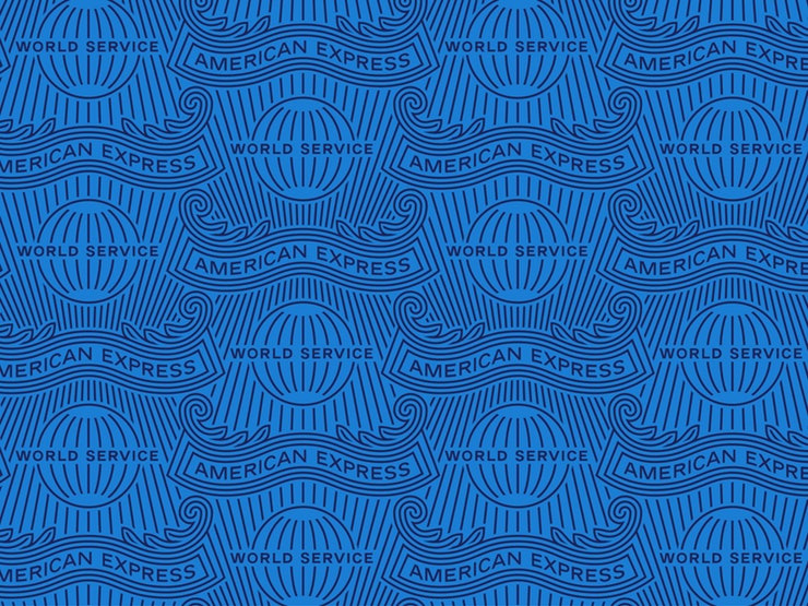 美國運通品牌形象VI設計logo設計，靈活運用白色空間打造簡潔風