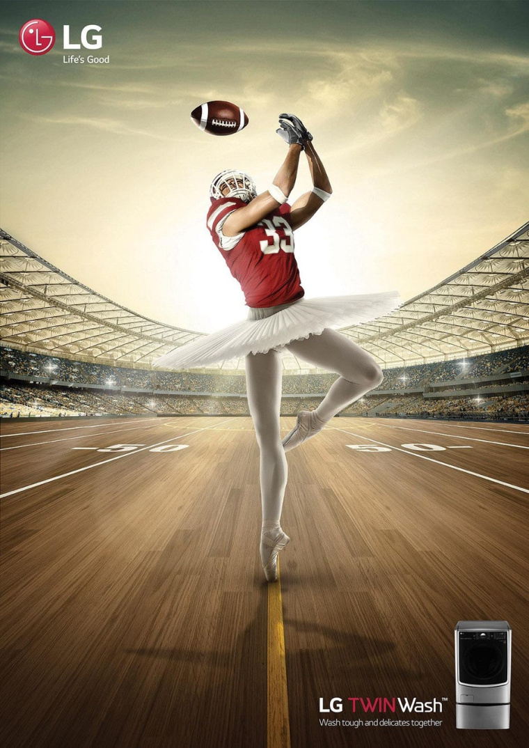 LG 標志在海報設計中的應用