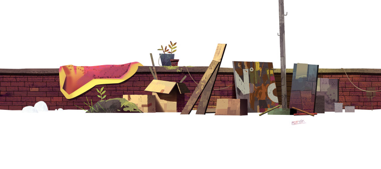 上海設計公司欣賞：后院立體矢量插畫設計