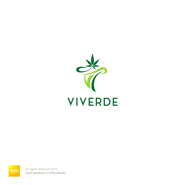 代表健康生活方式的綠色標(biāo)志logo設(shè)計(jì)