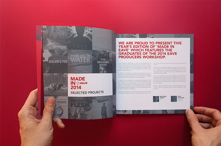 歐洲企業家年會宣傳手冊設計，暗紅與深灰風格設計