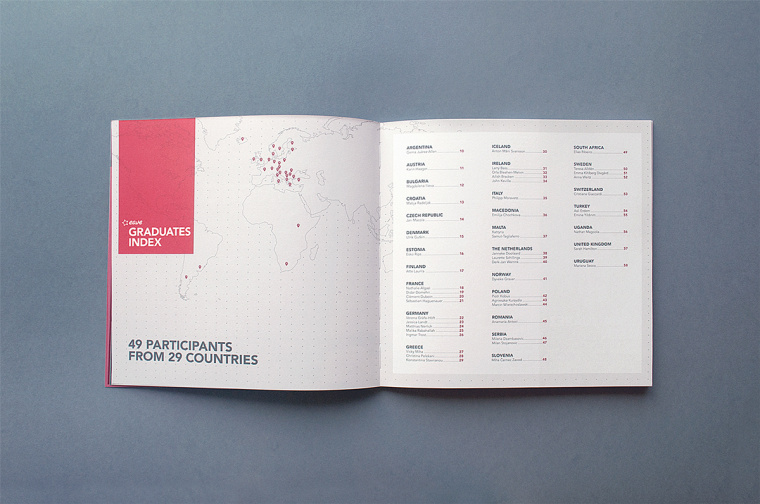 歐洲企業家年會宣傳手冊設計，暗紅與深灰風格設計