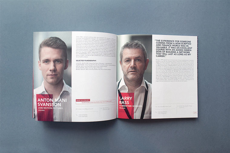 歐洲企業家年會宣傳手冊設計，暗紅與深灰風格設計