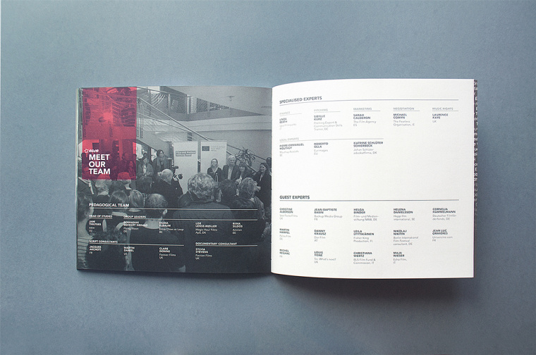 歐洲企業家年會宣傳手冊設計，暗紅與深灰風格設計