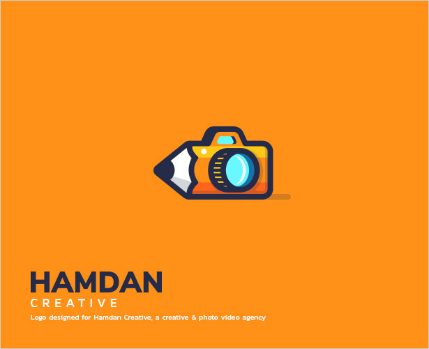 上海logo設(shè)計：28個現(xiàn)代和負(fù)空間標(biāo)志logo設(shè)計-鉛筆投影l(fā)ogo