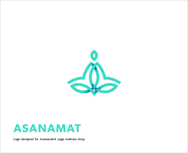 上海logo設(shè)計：28個現(xiàn)代和負(fù)空間標(biāo)志logo設(shè)計-瑜伽logo